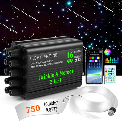 16W Twinkle & Meteor 2-in-1 Starlight Headliner Kit for Car Home | Azimom.shop
