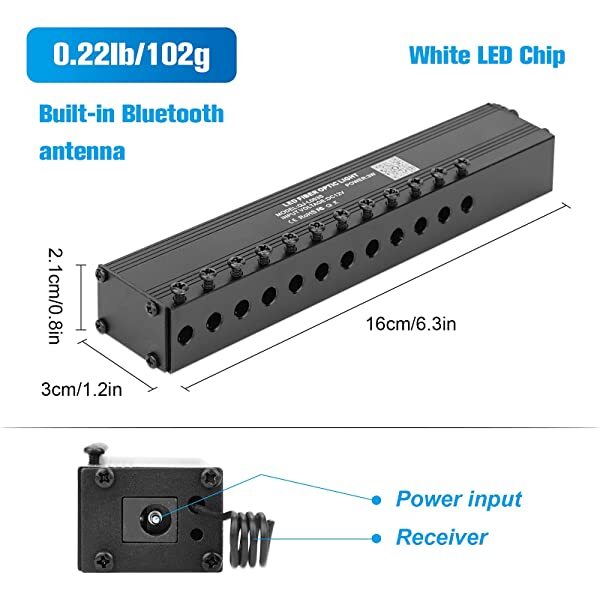 SANLI LED 3W Shooting Starlight Headliner Kit 12 LEDs with 96pcs 0.03in 9.8ft PMMA Fiber Optic Cables for Car, Truck