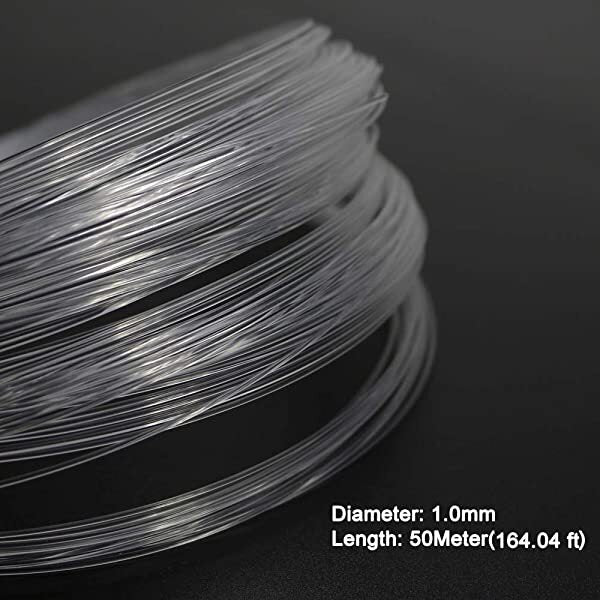 SANLI LED End Glow Fiber Optic Cable 50m(164ft)/Roll for Star Ceiling Car & Fiber Optic Ceiling Lights