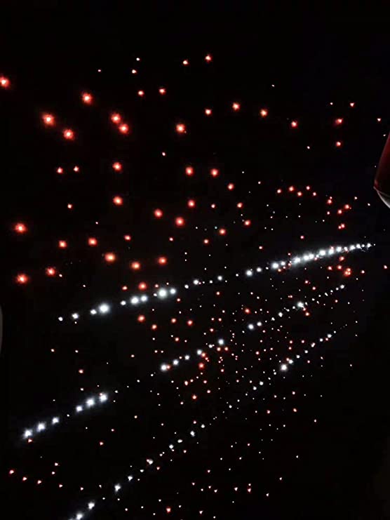 SANLI LED 2*10W Twinkle RGBW Fiber Optic Star Roof Car Bluetooth APP/Remote Control Music Mode with PMMA Fiber Optic Cable