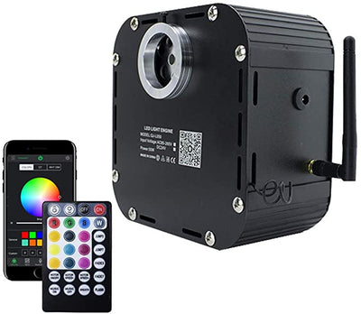 SANLI LED 50W High Power LED Fiber Optic Light Source, Bluetooth/RF Control Fiber Optic Light Source, Twinkle Fiber Optic Light Source