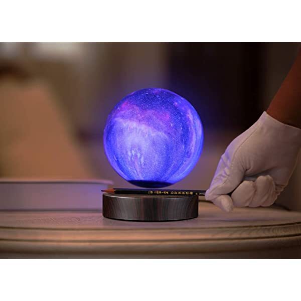 AZIMOM Floating Moon Lamp Moon Light Floating and Spinning in Air Freely with 7 Colors Gradually Changing LED Lights for Kids Lover Friends