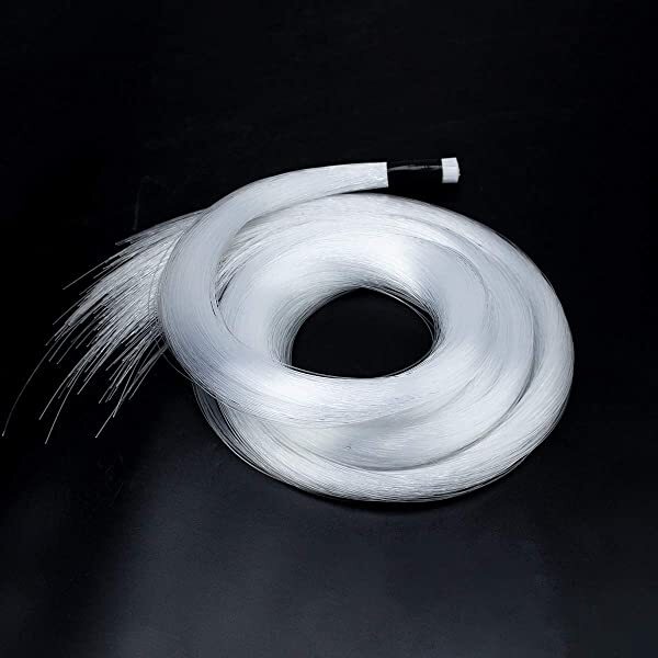 AZIMOM Plastic Fiber Optic Bundle Dia0.03in/0.75mm for Star Ceiling & Starlight Headliner Kits 450pcs*0.03in/0.75mm*9.8ft/3m