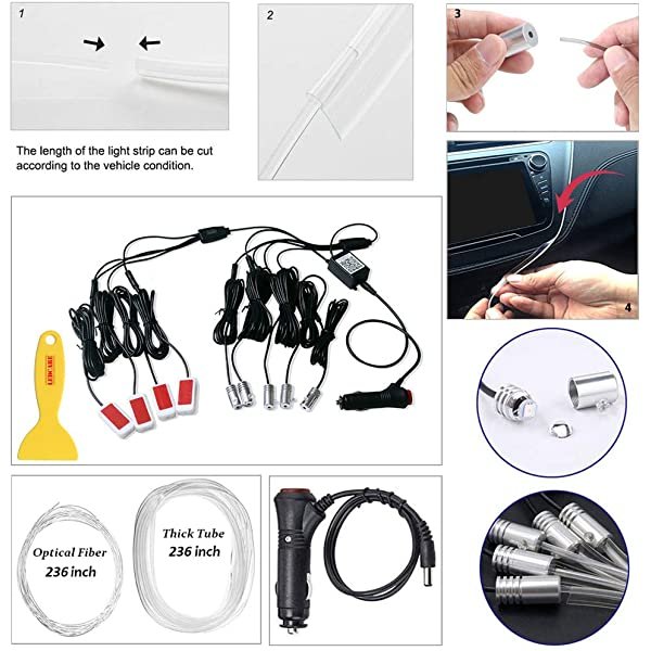 SANLI LED RGB Ambient Light Fiber Optic  Kit