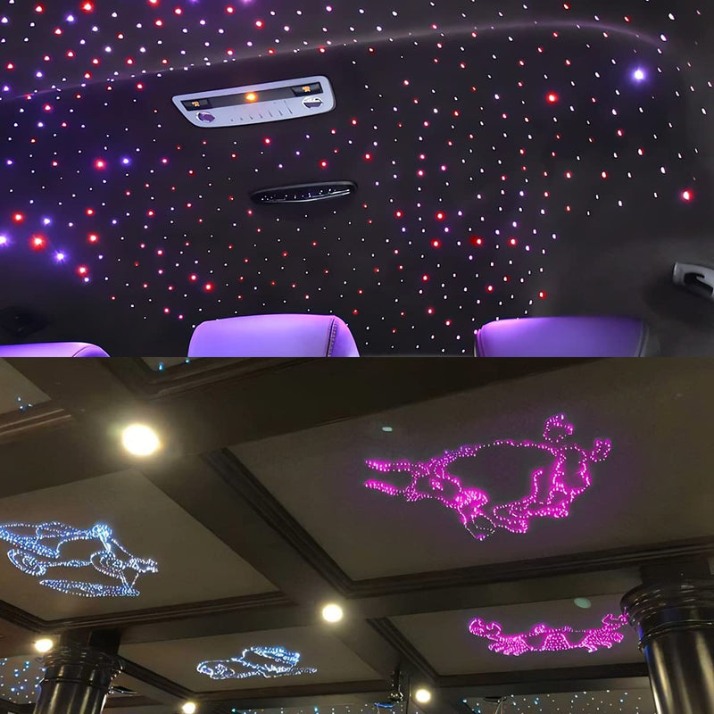 SANLI LED Smart 2*16W Dual Color Rolls Royce Starlight Headlining Kit for Car, Truck, Yacht with RGB Shooting Star