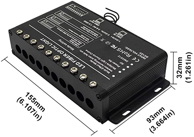 SANLI LED 10 Holes Shooting Star Fiber Optic Light Source with Bluetooth/RF Control for Car Home Ceiling Shooting Star Effect