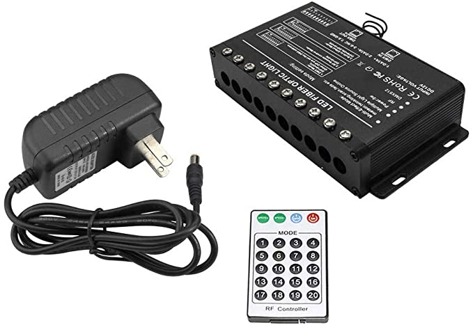 SANLI LED 10 Holes Shooting Star Fiber Optic Light Source with Bluetooth/RF Control for Car Home Ceiling Shooting Star Effect