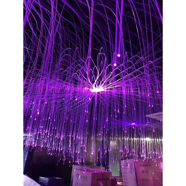 SANLI LED 16W Twinkle RGBW LED Sensory Room Lights with Sparkle Fiber Optic 300pcs 0.04in/1.0mm9.8ft/3m