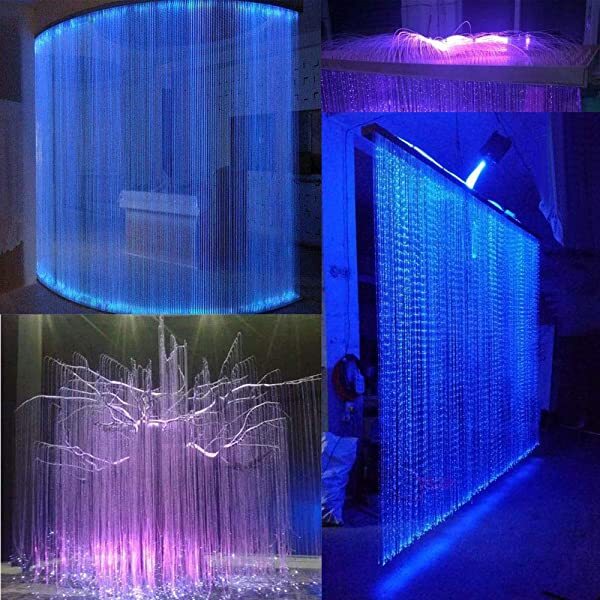 SANLI LED 16W Twinkle RGBW LED Sensory Room Lights with Sparkle Fiber Optic 300pcs 0.04in/1.0mm9.8ft/3m