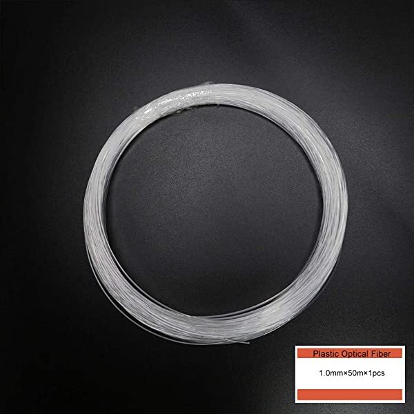 AZIMOM End Glow Fiber Optic Cable 50m(164ft)/Roll 1pcs*0.04in/1.0mm*164ft/50m