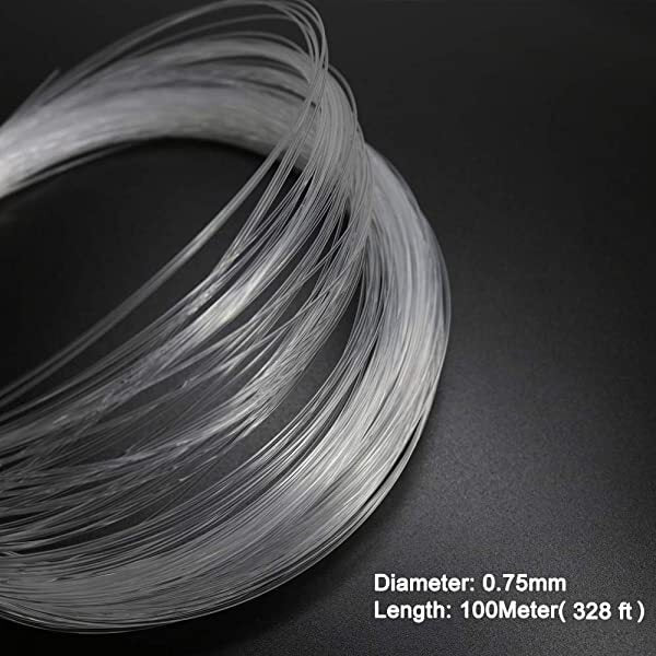 AZIMOM PMMA Fiber Optic Light Strands 100m(328ft)/Roll for Rolls Royce Star Roof & Starry Ceiling Lights