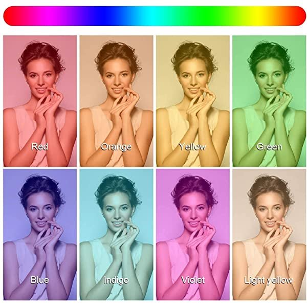 Multi Colors for AZIMOM RGB Ring Light 10 Inch 26cm with Tripod Stand & Phone Holder