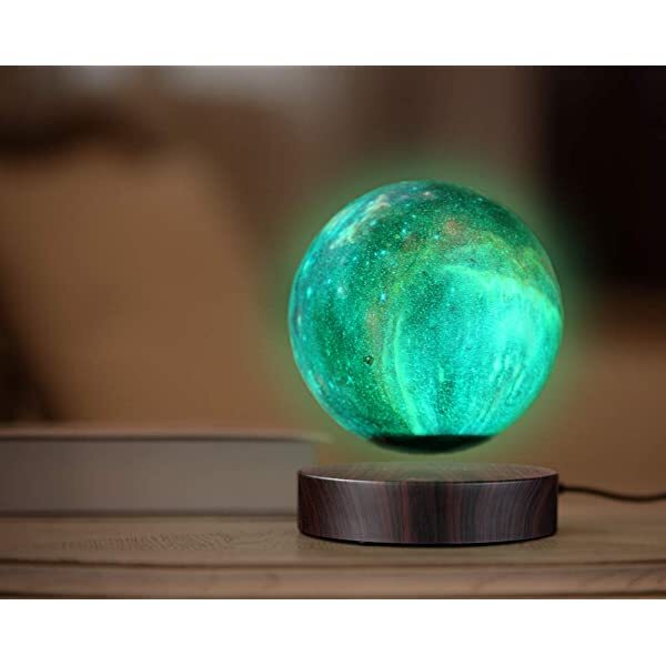 AZIMOM Floating Moon Lamp Moon Light Floating and Spinning in Air Freely with 7 Colors Gradually Changing LED Lights