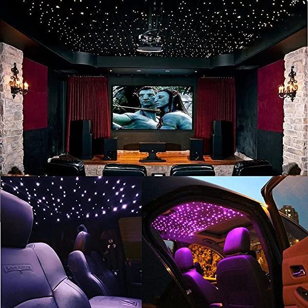 SANLI LED 2*16W RGBW Starlight Headliner Kit with App Control, Twinkle Starlight Headliner Kit with Music Mode for Car Truck & SUV Roof Ceilings