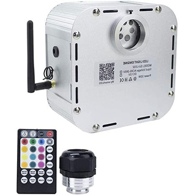 AZIMOM 32W Twinkle RGBW Optical Light Source with Bluetooth APP/Remote Control Music Mode for Starry Sky Ceiling