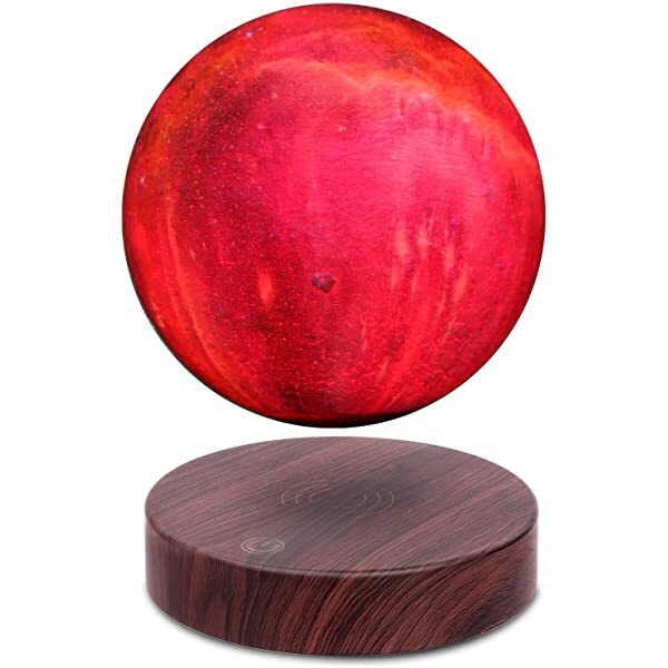 AZIMOM Floating Moon Light Moon Lamp Floating and Spinning in Air Freely with 7 Colors Gradually Changing LED Lights