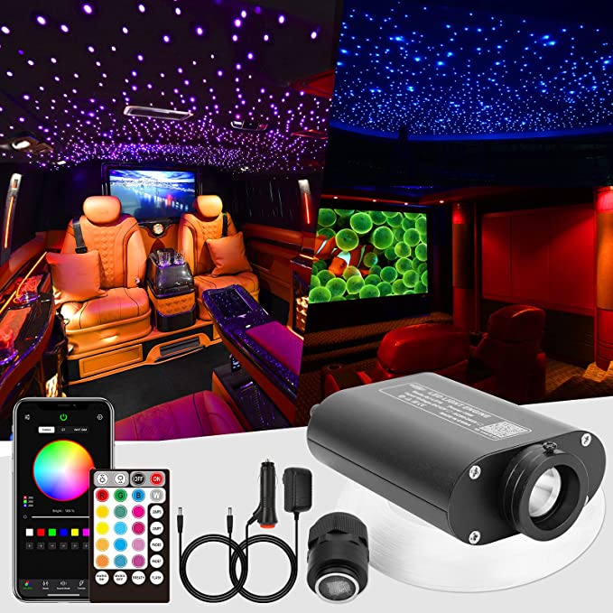 SANLI LED 16W RGBW Car Roof Star Lights with Bluetooth APP/Remote Control & Sound Activated for Car Truck
