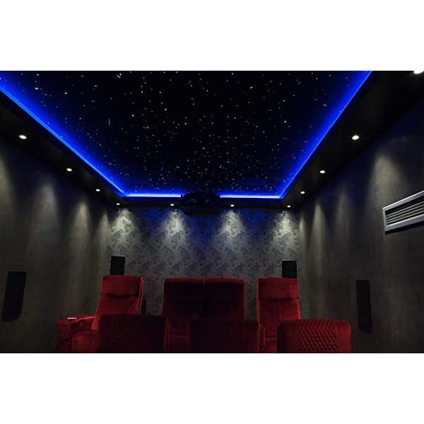 SANLI LED 16W Twinkle RGBW Fiber Optic Ceiling Lights with Bluetooth APP/Remote Control Sound Activated for Bedrooms & Theaters