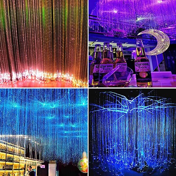 SANLI LED Twinkle Fiber Optic Bundle 0.04in/1.0mm for Fiber Optic Waterfall Lighting