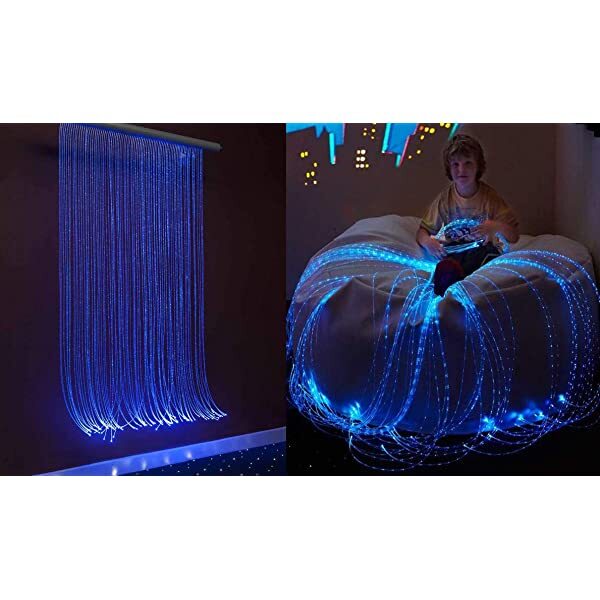 SANLI LED Twinkle Fiber Optic Bundle 0.04in/1.0mm for Fiber Optic Waterfall Lighting