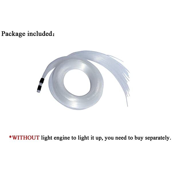 SANLI LED Sparkle Fiber Optic Bundle 0.03in/0.75mm for Fiber Optic Curtain Lights