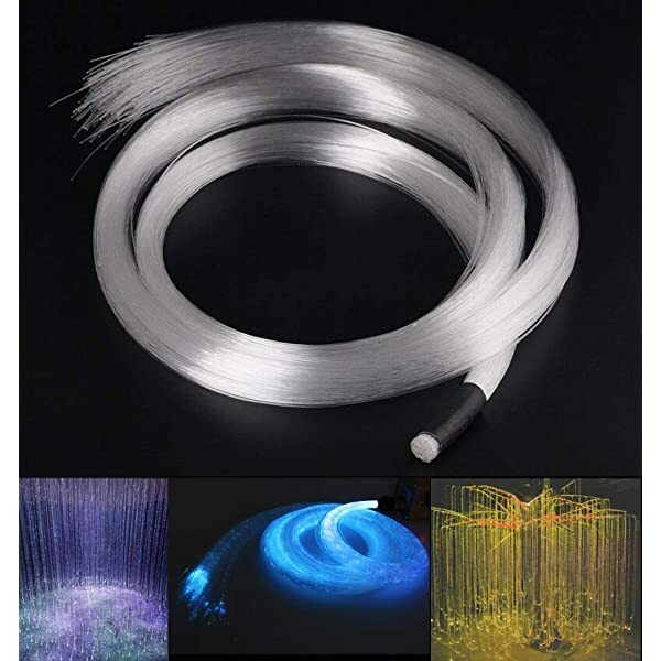 SANLI LED Twinkle Fiber Optic Bundle 0.04in/1.0mm for Fiber Optic Waterfall Lighting