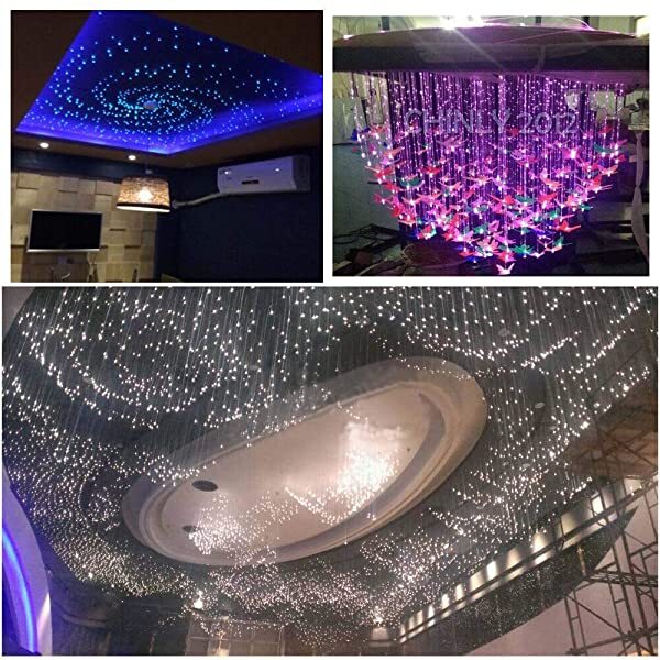 SANLI LED 10W Twinkle RGBW Fiber Optic Starry Ceiling Lights with Bluetooth APP/Remote Control Music Mode for Home Theater & Car Use