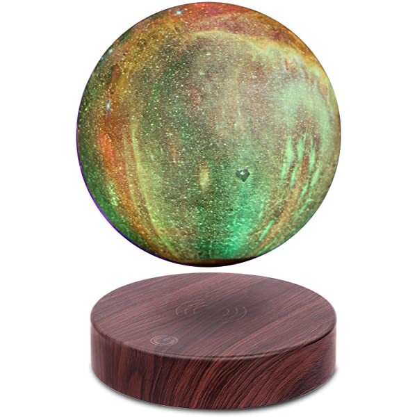 AZIMOM Floating Moon Light Moon Lamp Floating and Spinning in Air Freely with 7 Colors Gradually Changing LED Lights