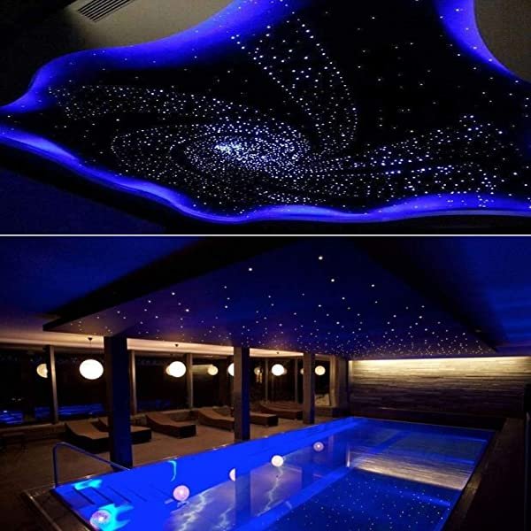 SANLI LED 32W Bluetooth APP Control Shooting Star Ceiling Light, RGBW Twinkle Shooting Star Ceiling Light for Home Theater & Bedroom