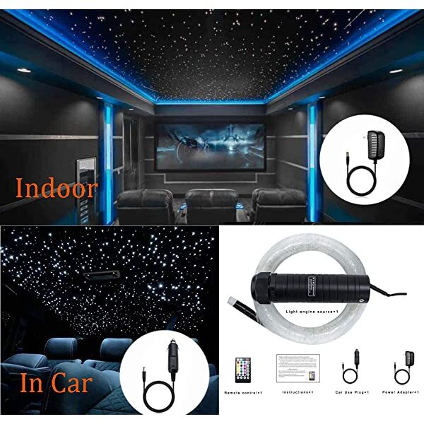 SANLI LED 6W RGB Car Roof Star Lights with Bluetooth APP/Remote Control & Music Control