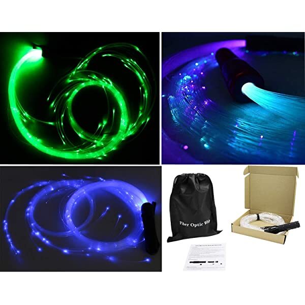 AZIMOM LED Fiber optic Pixel Whip 360° Swivel LED Optic Whip Package