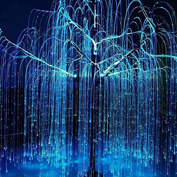 SANLI LED 16W Twinkle RGBW LED Sensory Room Lights with Sparkle Fiber Optic 300pcs 0.04in/1.0mm9.8ft/3m