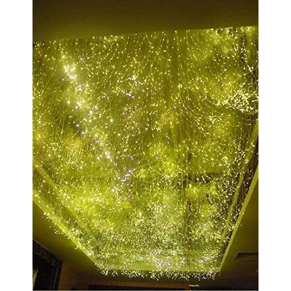 SANLI LED 16W Twinkle RGBW LED Sensory Room Lights with Sparkle Fiber Optic 300pcs 0.04in/1.0mm9.8ft/3m