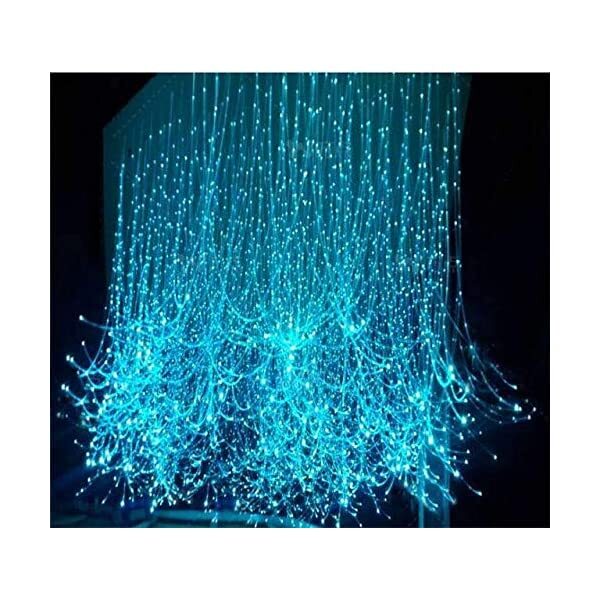 SANLI LED 16W Twinkle RGBW Fiber Optic Sensory Lighting Kit with Bluetooth APP/Remote Control & Music Activated
