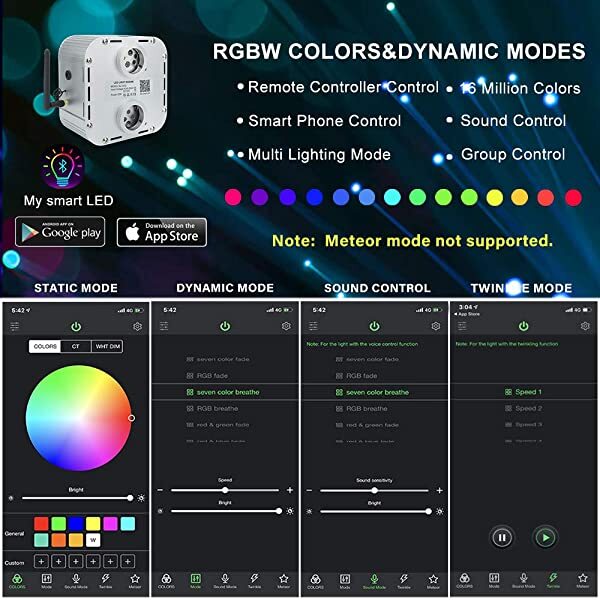 AZIMOM 2*16W Twinkle RGBW LED Light Engine with Bluetooth APP/Remote