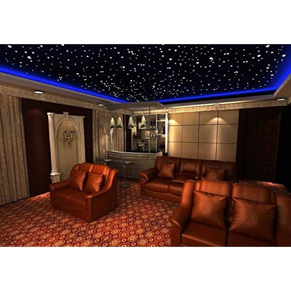 SANLI LED 2*10W Twinkle RGBW LED Ceiling Star Lights for Bedroom with Mixed PMMA Fiber Optic Cables