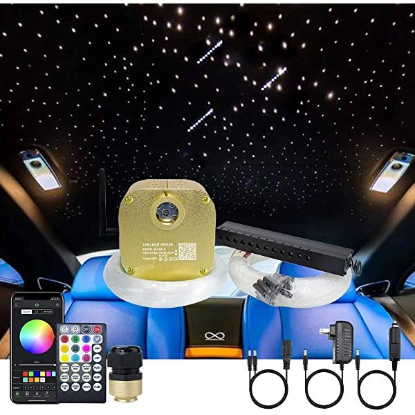 SANLI LED Fiber Optic Rolls Royce Roof Stars with Meteor Lighting Kit for Car, Truck, SUV or RV&