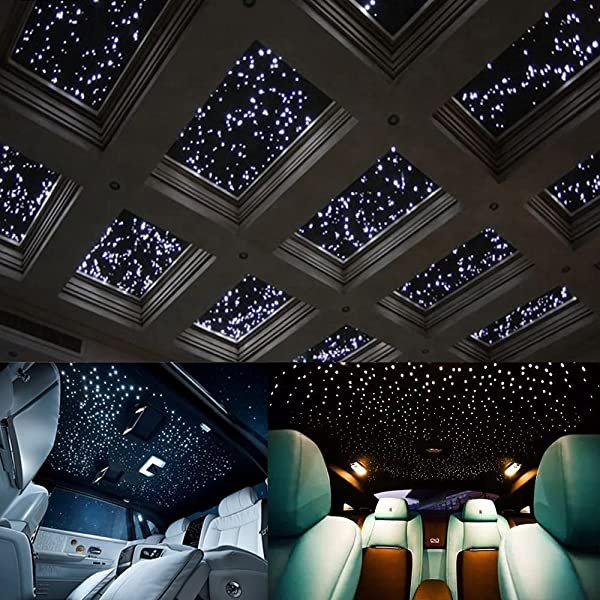 SANLI LED 2*16W RGBW Starlight Headliner Kit with App Control, Twinkle Starlight Headliner Kit with Music Mode for Car Truck & SUV Roof Ceilings