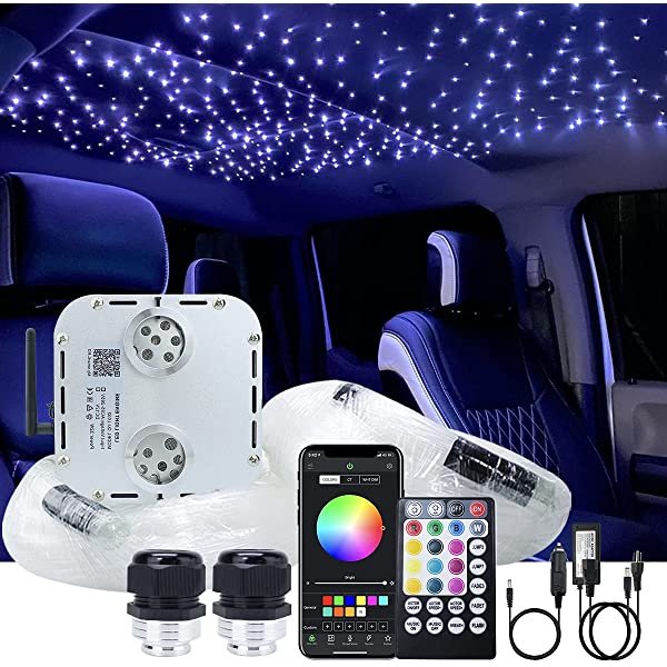 SANLI LED 2*16W RGBW Home Theater Starlight Ceiling with Remote Control, Dual Head Home Theater Starlight Ceiling for Cinema Room & Bedroom