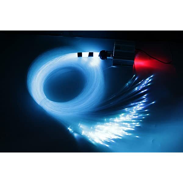 AZIMOM Plastic Fiber Optic Bundle Dia0.03in/0.75mm for Star Ceiling & Starlight Headliner Kits 450pcs*0.03in/0.75mm*9.8ft/3m