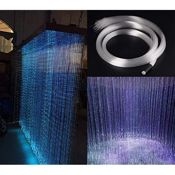 SANLI LED Twinkle Fiber Optic Bundle 0.04in/1.0mm for Fiber Optic Waterfall Lighting