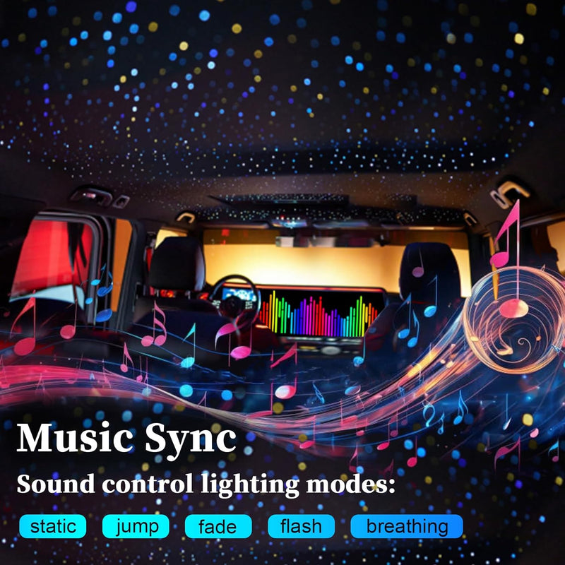 Music Control for 16W Twinkle & Meteor 2-in-1 Starlight Headliner Kit | Azimom.shop