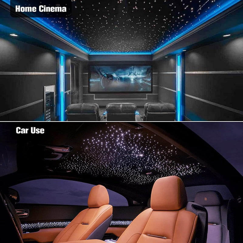 High Power 32W Starlight Headliner Kit with DMX512, Synchronous Starlight Headliner Kit with RGBW Color Changing for Car Truck & Home Theaters