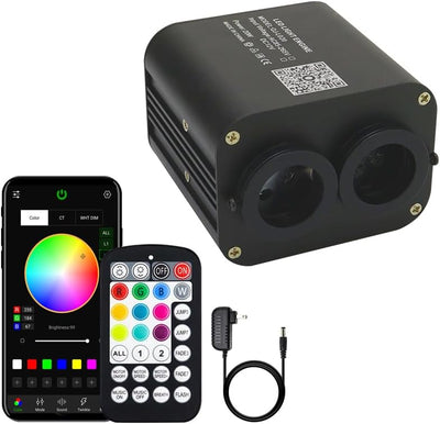 Dual Color 20W LED Fiber Optic Light Box for Starlight Headliner Kit with RGBW Twinkle & Bluetooth App | Azimom.shop