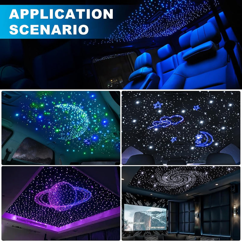 SANLI LED 4 Colors 32W Twinkle RGBW Fiber Optic Starlight Kit Applictation