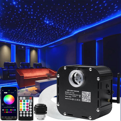 SANLI LED High Brightness 50W RGBW Twinkle Fiber Optic Light Kit for Car Truck & Home Theaters 