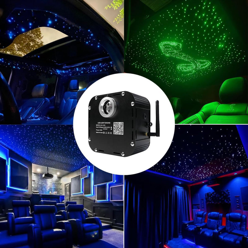  SANLI LED High Brightness 50W RGBW Twinkle Fiber Optic Light Kit&