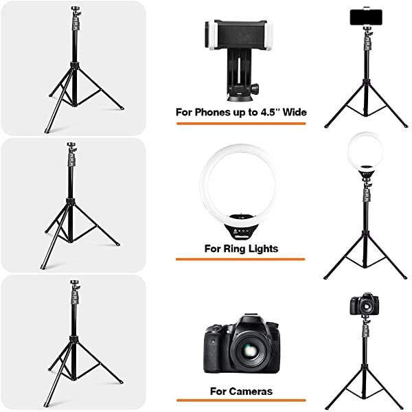 AZIMOM 30cm 12 Inch Ring Light with Tripod Stand 