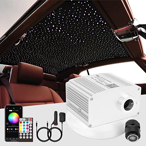 SANLI LED 10W Twinkle RGBW LED Car Roof Star Lights Bluetooth APP/Remote Control Music Mode with 460Pcs Fiber Optic Cables