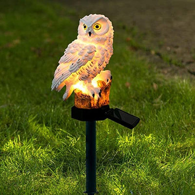 AZIMOM Solar Owl Lights Solar Powered Owl Light Solar Owl Garden Stake for Pathway Lawn, Patio or Courtyard